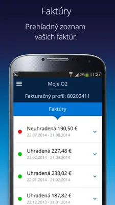 Moje O2 SK android App screenshot 3